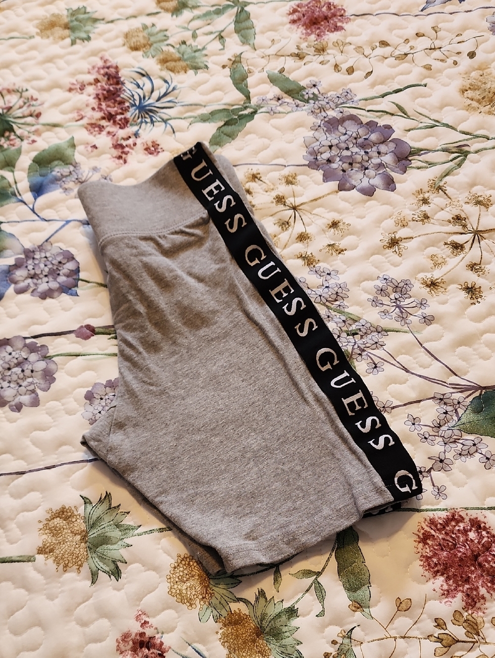 GUESS Gray short with Black Logo Waistband